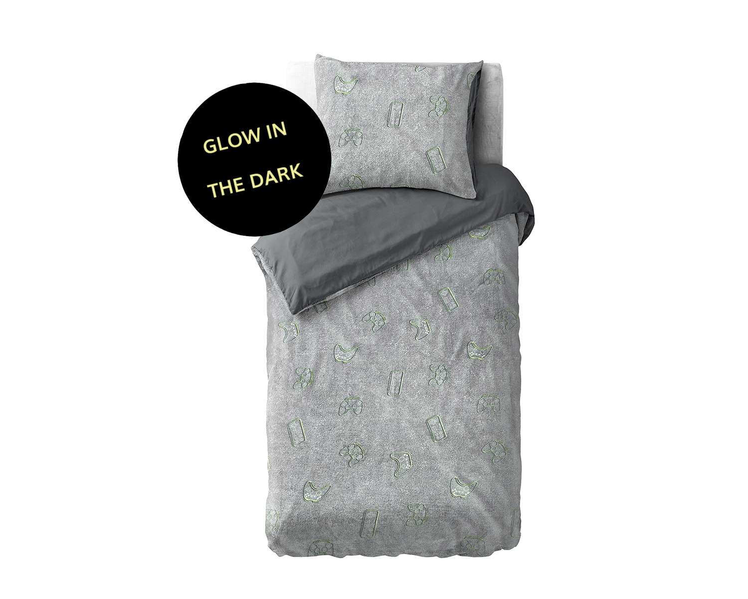 Dekbedovertrek Games glow in the dark