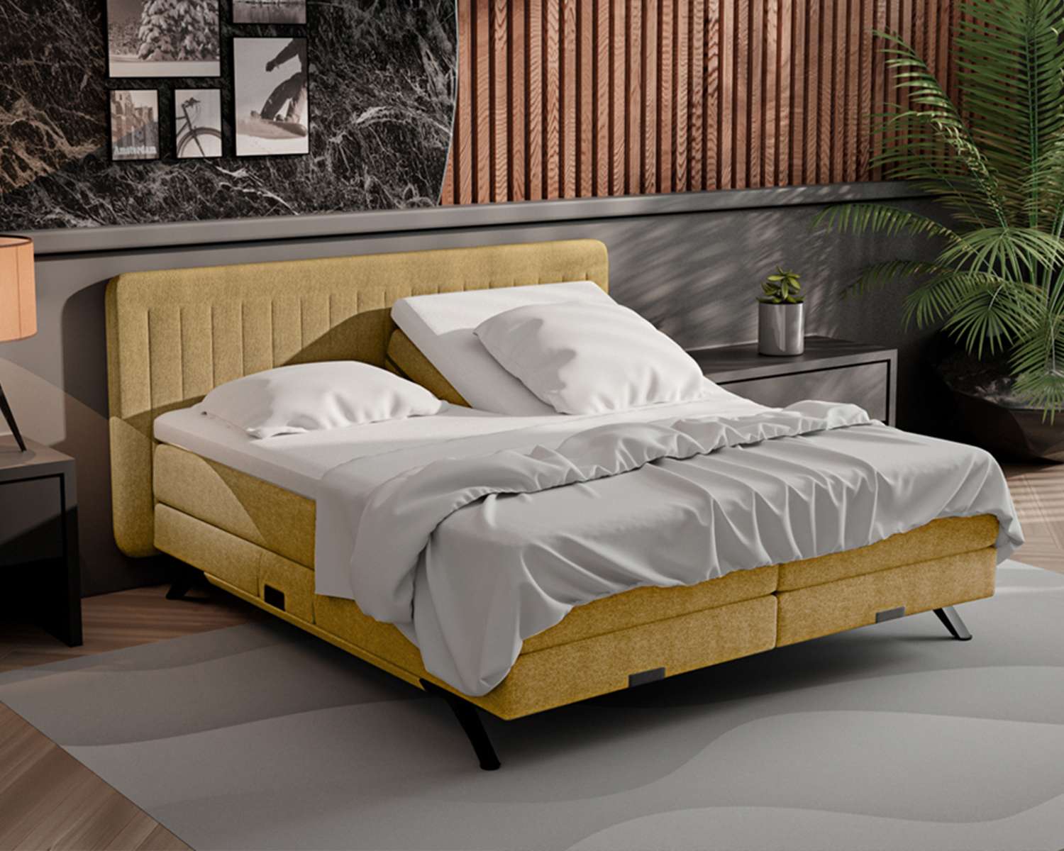 Boxspring Arwen voorraadmodel elektrisch Brass Boxspring Arwen voorraadmodel elektrisch Brass
