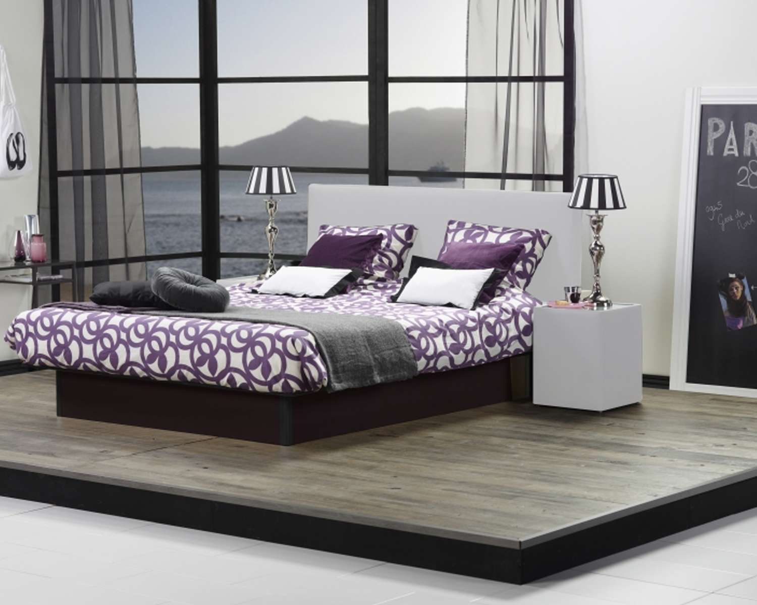 Waterbed Drops lederlook wit